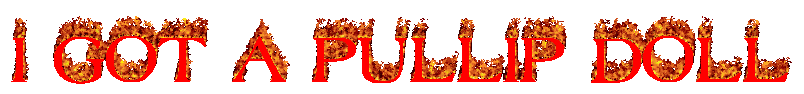 flaming text gif that reads I Got A Pullip Doll